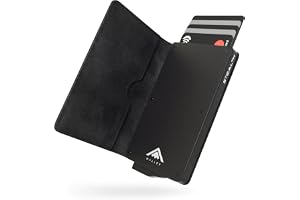 Stealth Wallet - Minimalistisk RFID-Korthållare i Äkta Läder för Män