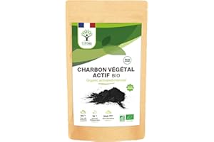 BIOPTIMAL NUTRITION NATURELLE BIOPTIMAL - Charbon Végétal Actif Bio en Poudre Très Fine - Soluble et Comestible - Colorant Alimentaire Noir - pour Pâtisserie Cosmétique - Fabrication et Origine France - 50g