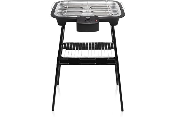 Tristar Barbecue électrique BQ-2883, sur Pied 70 cm, 2000 W, 38 x 22 cm, Noir