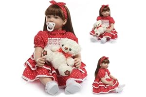 ZIYIUI Bambola Reborn Femmina 24 Pollici 60 cm Bambole Reborn Realistico Vinile Silicone Morbido Bambole Reborn Toddler Bambole Reborn Originali Regali di Natale Reborn Dolls Giocattolo Regalo