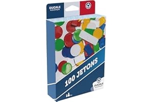 La Ducale- Boîte de 100 jetons de Couleur-Jeu de Voyage, 10014695, Jaune