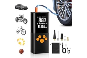 EVARY Inflador Ruedas Coche 10000 mAh,150PSI & 2X Compresor Aire Portatil con Doble LCD Digital, luz LED, Manómetro, Apagado Automático para Coche, Moto, Bicicleta, Anillo de Natación