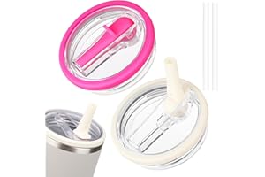 TELAIN 2 sztuki wymiennych pokrywek słomkowych z klapką, szczelna pokrywka do Quencher Stanley, kompatybilna z Stanley Cup