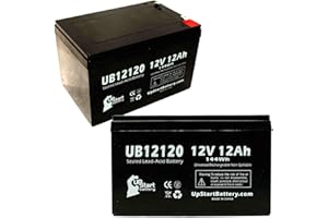 UPSTART BATTERY 2x Pack - Replacement for APC SMART-UPS 1000 SU1000INET Battery - Compatible UB12120 Universal Sealed Lead Acid Battery (12V 12Ah 12000mAh F1 Terminal AGM SLA) - Includes 4 F1 to F2 Terminal Adapters