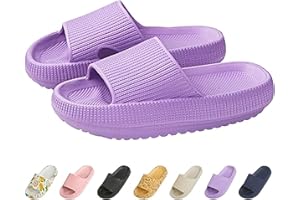 WUYOR Unisex Badeschuhe Kinder Jungen Mädchen Dusch Badeschuhe Cozy Slides Wolken Schlappen Weiche Dicke Sohle rutschfeste Schwimmbad Strand Badeschuhe Schlappi