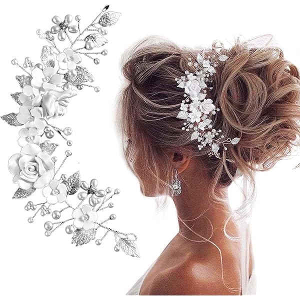 Accessorio Capelli Sposa Argento - Diadema Cristalli E Perle, 25cm, Per Matrimoni E Cerimonie - Foto 4