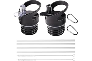 PHULWEL Tapa de paja de tamaño estándar para Hydro Flask Boca estándar y botella de ascenso moderna simple, tapas deportivas Accesorios para botellas de agua, tapa de paja de repuesto superior