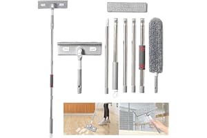 CTYVIOR Window Cleaning Squeegee, Window Cleaning Equipment Extendable Squeegee for Window Cleaning with 2M Extension Pole Glass Squeegee Bendable Shower Squeegees for Indoor/Outdoor High Window