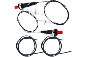 MENSI Accenditore piezoelettrico con elettrodo di accensione a Scintilla Resistenza 200 Gradi Filo Lungo 1 Metro Set di 2