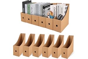 APACALI 12 raccoglitori in cartone formato A4, raccoglitore in cartone, raccoglitore di riviste, supporto in cartone, formato A4, per archivio, cancelleria, cancelleria, cancelleria, ufficio
