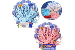 CHMISS 2Pcs Corallo Artificiale,Corallo in Plastica,Corallo in Resina,Pianta di Corallo Artificiale,Aquarium Ornament Plastic,Ornamento Coralli Acqua,Ornamento di Corallo Artificiale In Plastica,Per Vasca