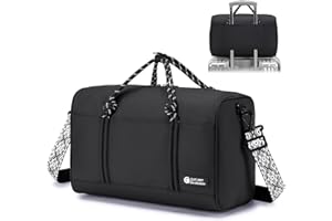BAGZY Bagaglio a Mano 40x20x25 ryanair, Borsa a Tracolla Impermeabile da Donna Uomo Borsa Viaggio 40x20x25 ryanair Leggera Signora Multitasche Casual Moda Borsa Spalla Donna Crossbody Bag, Nero