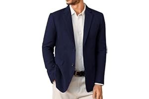 Elainone Blazers for Men UK 2 Button Slim Fit Lightweight Blazer Jackets Classic Formal Business Suit Casual Sports Coats