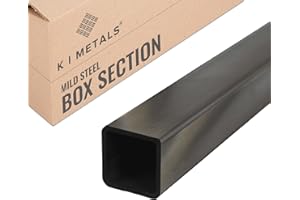 KIMETALS K I Metals Mild Steel BoxSection -1500MM Length (1.5M) x 30MM Width x 30MM Height x 2.5MM Wall Thickness, Durable Square Mild Steel Tubes for Constructions, Residential & DIY Projects