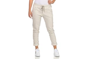 MATY FASHION Damen Hose Stretch Sweatpants aus Baumwolle Jogginghose für Freizeit Boyfriend Baggyhose 39