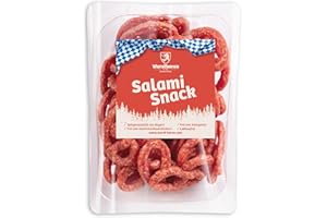 PIKANTEN WURSTBARON® - Salami Mini Brezn - Saucisse originale Snack Bretzels de Bavière - paquet de 250g - Snackbox Sticks
