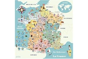 Vilac - Carte de France Magnétique - Jeu Ludique - A partir de 5 Ans - 7611
