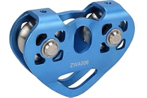 AKOZON Polea De Tirolesa De Doble Escalada Polea De Teleférico De Transporte Aéreo En Forma De Corazón para Teleférico Escénico Dorado (Blue)