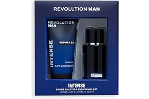 Makeup Revolution Man Set Eau De Toilette Intense & Gel Doccia, Eau De Toilette Intense da 100 ml e Gel Doccia Intenso da 150 ml Inclusi