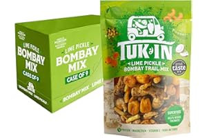 TUK IN Lime Pickle Superfood Bombay Mix | Case of 9 Units | Vegan Healthy Snack | Source of Magnesium