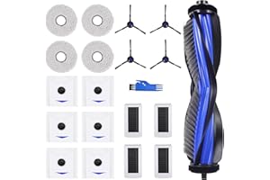 VIEWALL Accessori per ECOVACS DEEBOT N30 PRO Omni Aspirapolvere,1 Apazzola principale, 4 Salviettine, 4 Spazzole Laterali, 4 Filtri HEPA, 6 Sacchetti per Polvere, 1 Strumento per la Pulizia