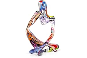 JAUHMUI modern thinker home decor, resin colorful large ornaments for living room bedroom office desktop accessories(Style 1)