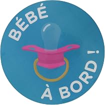 Color Pop Autocollant Bébé à Bord - Disque Électrostatique 15cm Pour Vitre Arrière Voiture
