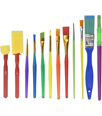 6er Set Zauberkreide-Pinsel Für Kinder - Straßenmalkreide In Knallbunten Farben, Wasserlöslich & Ungiftig