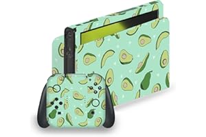 Head Case Designs Offizielle Andrea Lauren Design Avocado Kunst Mix Matte Vinyl Haut Gaming Aufkleber Abziehbild Abdeckung kompatibel mit Nintendo Switch OLED