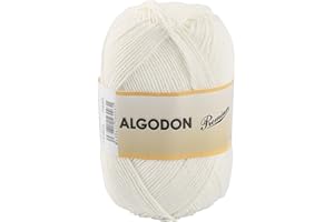 ETREXONLINE Hilo de Algodón Ovillo de Algodón 100% Perfecto para Tejer o para Ganchillo - Color Crudo 100gr 220metros