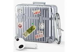 VISOOM Airpods 3 Hülle Kompatibel mit AirPods 3rd Generation Case Cover Stoßfeste Schutzhülle Weiches TPU mit Karabiner [Kabelloses Laden](Silber) N