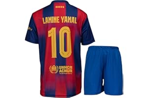 Mefstone Barcelona Yamal #19 Kinder Fußball-Trainings-Trikot, Schwarz, Kurzarm, Angepasst, Alle Jahreszeiten, Polyester, Einfarbig, Kind, 2-13 Jahre, 104-176