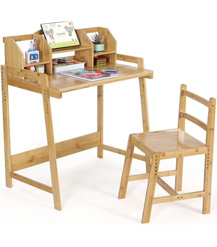 Bureau Et Chaise Pour Enfants Avec Réglage En Hauteur - Objectif Maternelle