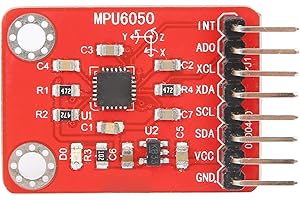 Fafeicy MPU6050 Gyroscope Accelerometer Module, 6 Axis Motion Tracking Sensor with 16 Bit AD Converter Data Output, I2C Interface for arduino, Robotics, Drones, and STEM Projects