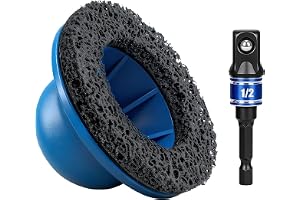 SZBYH Hjulnavborste för bil, inre Ø 90mm yttre Ø 150mm, inkl. adapter 1/2 tum fyrkantdrift, för bil däckbyte, felg rengöring rostborttagning, föroreningar