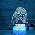 Deluisho 3D Night Light, Songstress 3D Lamp Illusion LED, 16 Colours Smart Touch, Dimmable Visual Stereoscopic Night Light, Great Gift for Kids