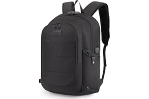 Tzowla Mochila de viaje para portátil Bolsa impermeable antirrobo con puerto de carga USB&Padlock Mochilas de negocios para o