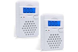 YEZALA Mini Carbon Monoxide Detector 2 Pack, CO Alarms Battery Powered with LCD Digital Display for Home Safety. CO Monitor Conforms to EN 50291 Standard