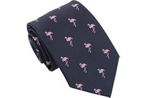 DQT Men's Embroidered Bird Novelty Classic Tie