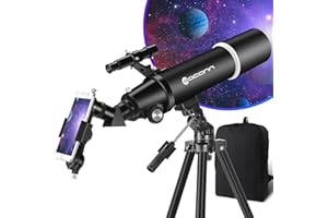 EACONN Teleskop, Astronomie Teleskop für Erwachsene, 80mm Aperture 600mm Tragbares Reiseteleskop für Anfänger & Kinder mit Stativ Telefon Adapter Rucksack