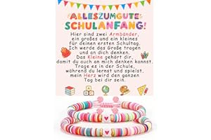 Fehki 2 Schulkind Armband Mädchen 2025 - Ideal Geschenke zur Einschulung, Mama - Tochter Armbänder, Erster Schultag und Schulanfang Geschenk, Schultüte Füllung