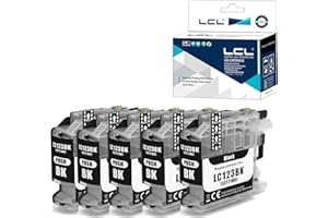 LCL Kompatybilny wkład atramentowy LC121 LC123 LC121BK LC123BK (5czarny) zamiennik do Brother MFC-J4410DW J4510DW J4610DW J4710DW J470DW J6920DW J870DW J245 J650DW J6720DW