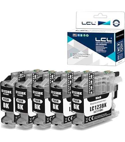 Lot De 12 Cartouches D'Encre Compatibles Brother - LC121 & LC123 (Noir, Cyan, Magenta, Jaune)