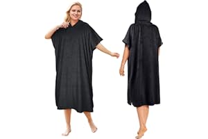 Kato Tirrinia - Serviette de Surf à Capuche Adulte Coupe-Vent extérieur Super Absorbant Compact léger Taille Unique