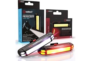 NP NIGHT PROVISION LINE-120 SERIES USB Rechargeable Bike Light Front Rear Bicycle Light 120 Lumen Bright COB LED Flashers Blinkers For Skateboard, Longboard, Scooters, Bicycles.