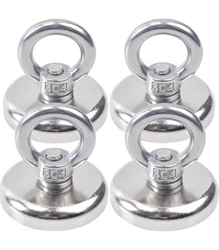 2 Pack Round Neodymium Fishing Magnets, 0-40kg Combination Tension Super Strong Neodymium Magnet With Eye Bolts, Suitable For Fishing, Hanging, Hoisting - View #7