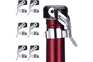 Cimvidi Tappo per bottiglie con leva, 6 tappi per bottiglie di spumante, riutilizzabile, a prova di perdite, mantiene fresco