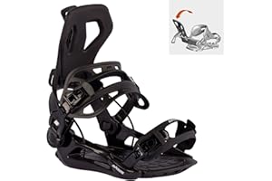 AIRTRACKS Legatura per snowboard Master Pro FASTEC™ System – Attacco snowboard – Nero – Misure M L XL