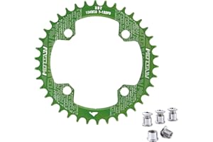 QIAMNI 104 BCD 32T 34T 36T 38T Narrow Wide Single Chain Ring with 4 Pieces Sprocket Screws for Road Mountain Bike BMX MTB Bike