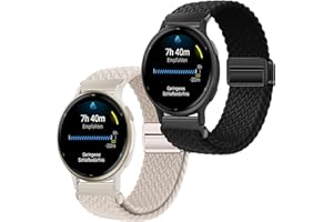 Gittos 20mm Magnétique Bracelet pour Garmin Vivomove 3/HR/Style/Luxe/Vivoactive 5/3, Garmin Forerunner 55/165/245/645 Music/Venu Sq 2 Nylon Bracelets Sport Remplacement